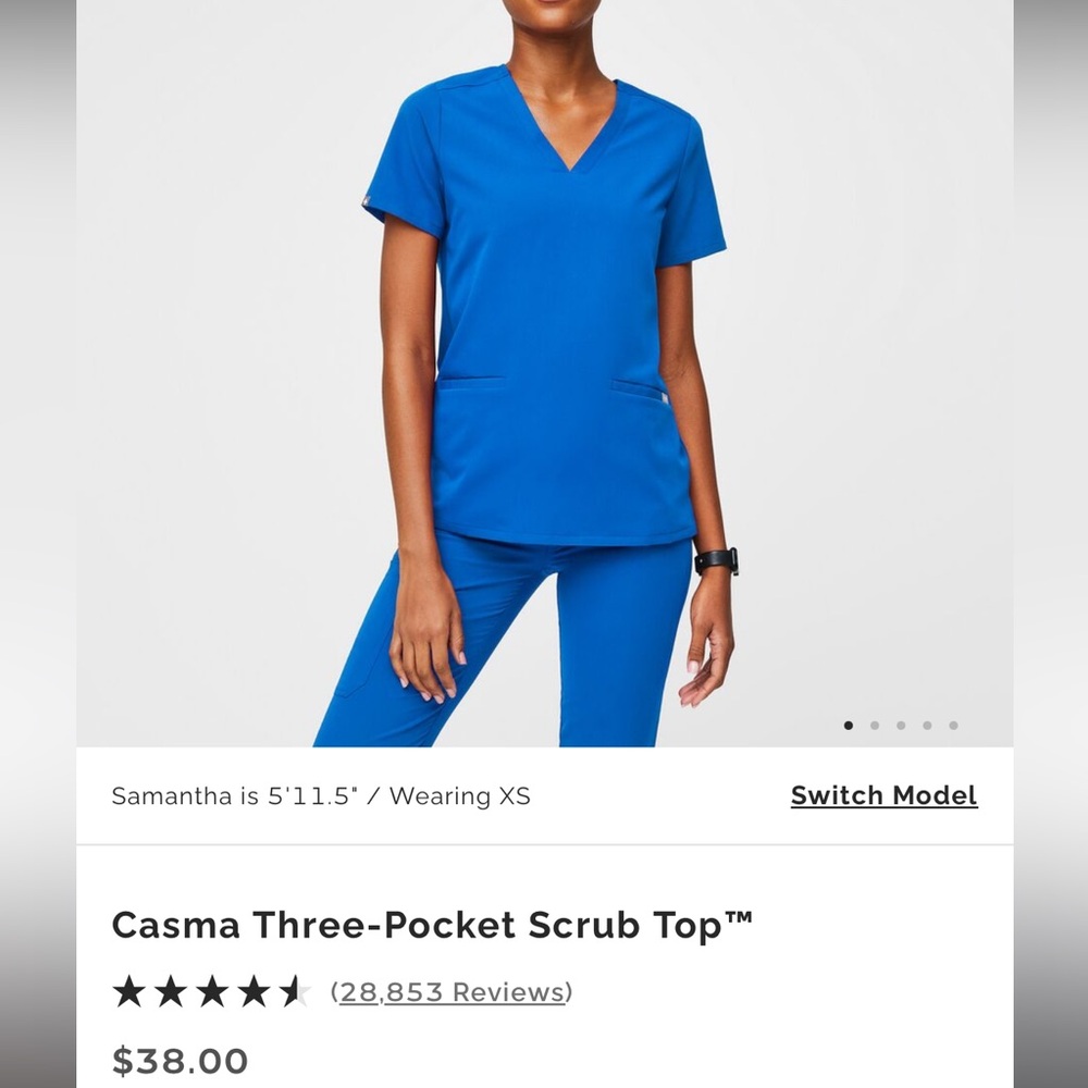 Figs Casma three pocket scrub top